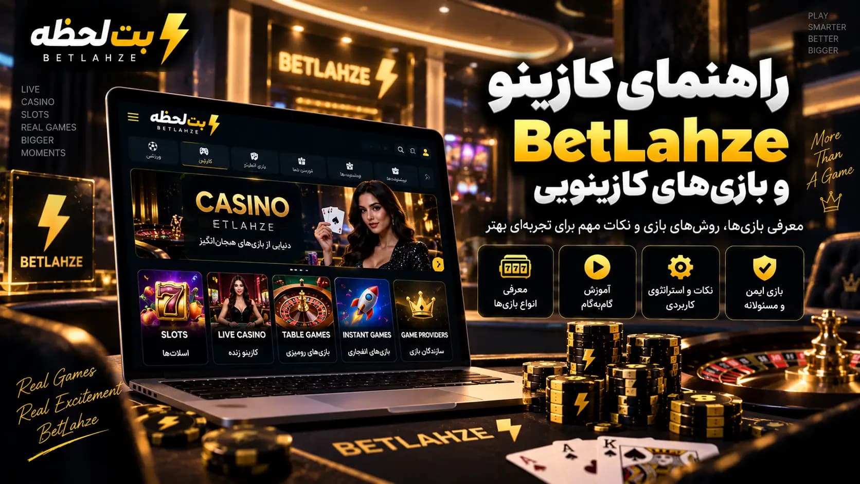 راهنمای کازینو BetLahze و بازی‌های کازینویی